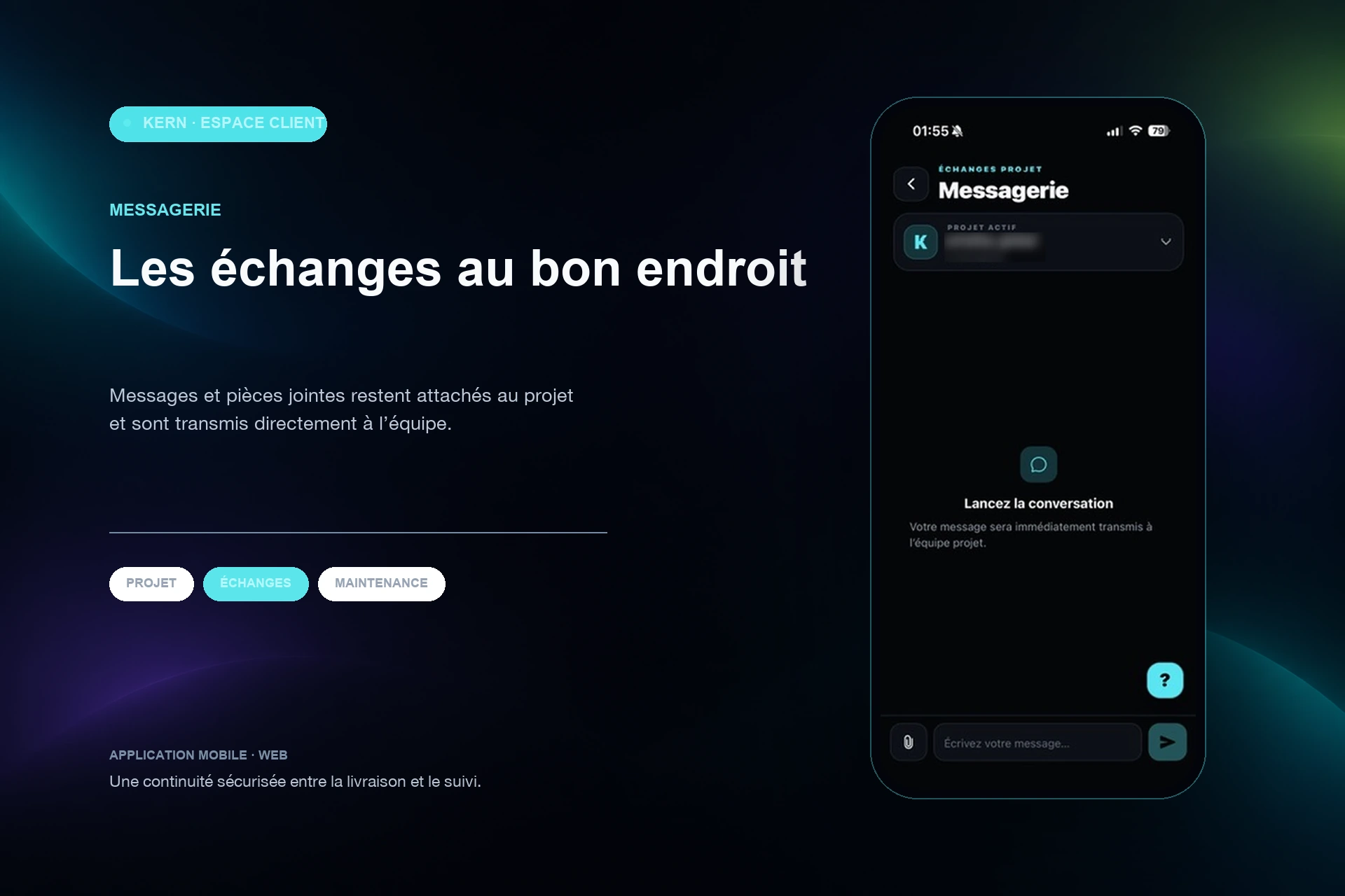 Messagerie temps réel d’un projet dans Kern